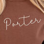 Personalised Embroidered Italic Name Hoodie, thumbnail 5 of 8