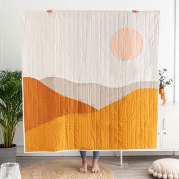 Abstract Desert Modern Quilted Blanket, 2 of 5