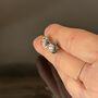 Pink Abstract Fused Glass Sterling Silver Stud Earrings, thumbnail 9 of 10