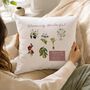 Describe Your Friend In Flowers Floriography Gift Cushion, thumbnail 2 of 11