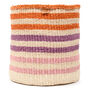 Safiri: Orange And Pink Stripe Woven Storage Basket, thumbnail 5 of 9