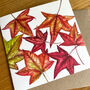Autumn Colour Botanical Art Cards Pack, thumbnail 3 of 5