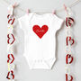 Personalised Love Heart Name Babygrow Or Sleepsuit, thumbnail 3 of 4