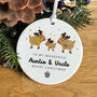 Personalised Auntie And Uncle Christmas Ornament, thumbnail 7 of 7
