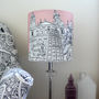London Hand Drawn Lampshade Pink, thumbnail 1 of 8
