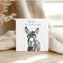 Funny Donkey Animal Hand Drawn Father’s Day Card For Dad, thumbnail 1 of 6