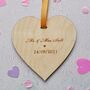 Personalised Wedding Wooden Heart, thumbnail 1 of 5