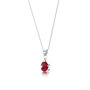 Mini Real Flower Sterling Silver Teardrop Pendant Necklace Four Options, thumbnail 5 of 12
