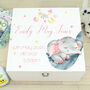 Personalised Elephant Baby Wooden Memory Box, thumbnail 1 of 6