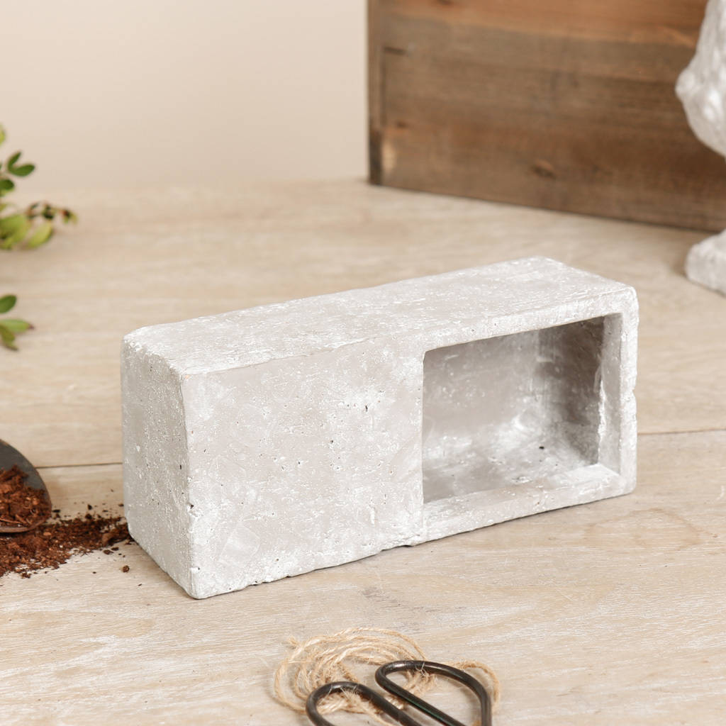 Tanga Concrete Effect Tabletop Planter Box By Dibor