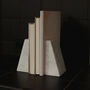 Luxury White Marble Wedge Bookends, thumbnail 3 of 4