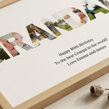 Grandad Gifts Photo Collage Print, 7 of 9