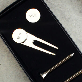 Golf Gift Set Silver Plated Gifts For Golfers, 4 of 5