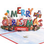 Merry Christmas Pop Up Gift Cards For Friends, thumbnail 1 of 5