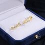 Sterling Silver Hydangea Flower Motif Hoop Earrings, thumbnail 6 of 12