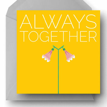 'Always Together' Modern Florals Greetings Card, 2 of 7