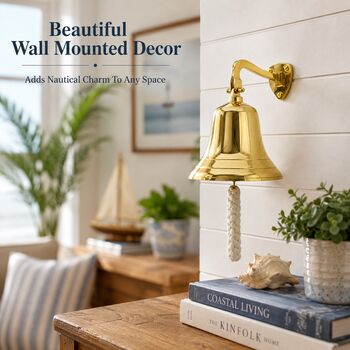 Vintage Ship Bell In Solid Brass, 5 of 11
