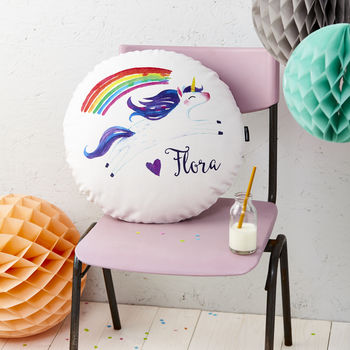 unicorn emoji cushion