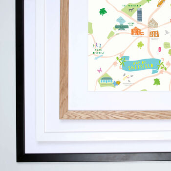 Map Of Sheffield Art Print, 3 of 3