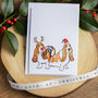 Basset Hound Christmas Card, thumbnail 1 of 7