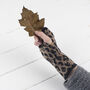 Leopard Knitted Wristwarmers, thumbnail 5 of 12
