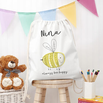 Personalised Kid's Buzzing Bee Nursery Bag, 3 of 12