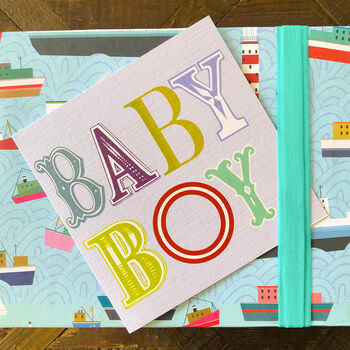 Wordy Baby Boy Card, 4 of 4