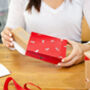 Small Red Christmas Seagull Gift Wrap Box Bag, thumbnail 1 of 3