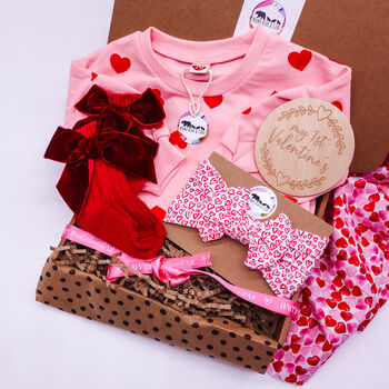 Baby Girl Valentines Day Outfit Gift Set, 2 of 3