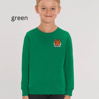 Childrens Organic Cotton Tiger Sweatshirt, 2 of 11