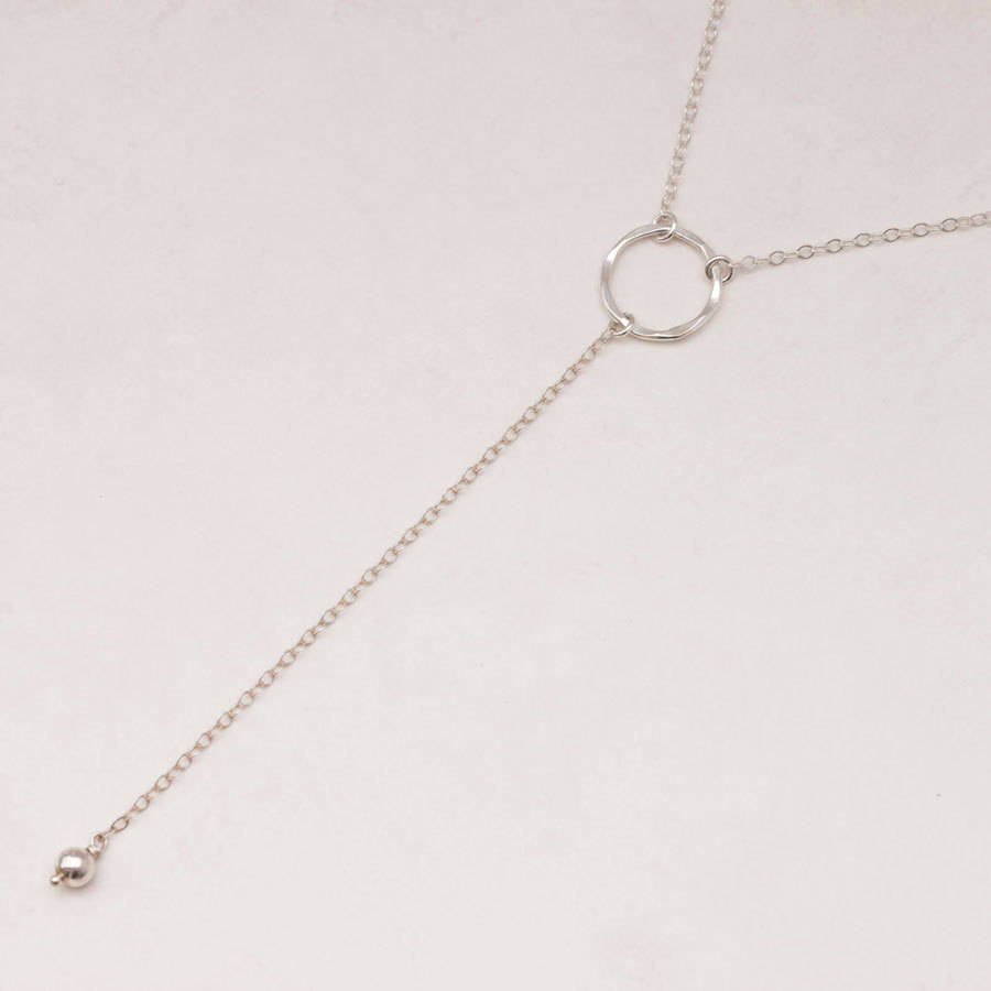 long sterling silver y necklace by lulu + belle | notonthehighstreet.com