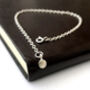 Sterling Silver Tiny Full Moon Anklet, thumbnail 1 of 11