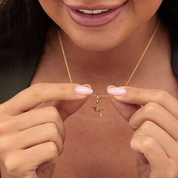 18ct Gold Graduation Hat Charm Necklace, 4 of 6