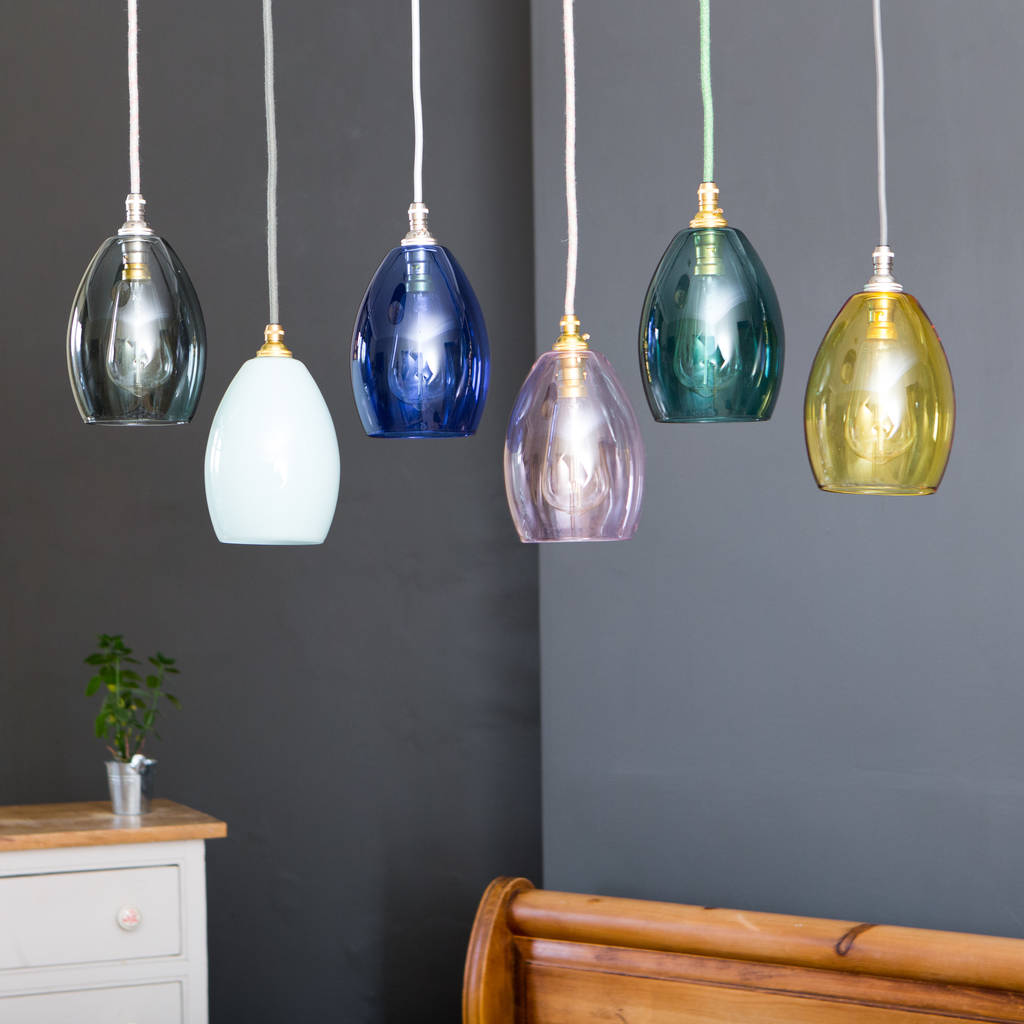 Original Bertie Mini Coloured Glass Pendant Light 