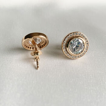 Rose Gold Swarovski Crystal Earrings, 2 of 6