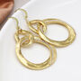 Gold Linked Loop Drop Earrings, thumbnail 1 of 3