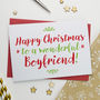 Christmas Card For Wonderful Boyfriend Or Girlfriend, thumbnail 1 of 2