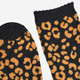 Orange Black Glitter Leopard Print Ankle Socks Women's, thumbnail 3 of 4