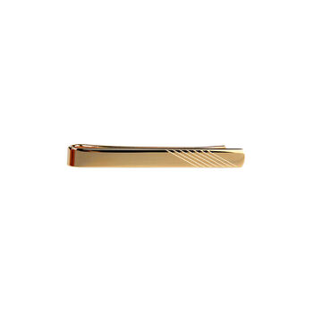 Personalised Engraved Gold Lined Tie Slide And Gift Box, 8 of 8