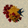 Catarina Diaz Portuguese Filigree Bougainvillaea Heart Art, thumbnail 2 of 5