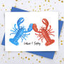 Lobster Couple Personalised Card, thumbnail 1 of 2