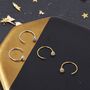 Sterling Silver Minimalist Huggie Hoops With Sparkly Cz Crystals, thumbnail 1 of 11