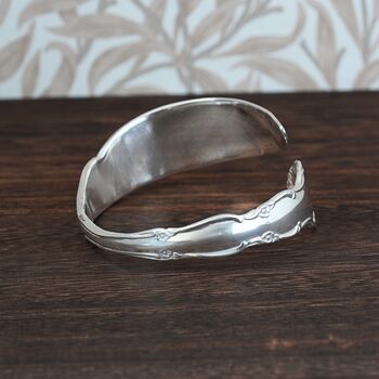 Floral Vintage Butter Knife Bangle, 3 of 4