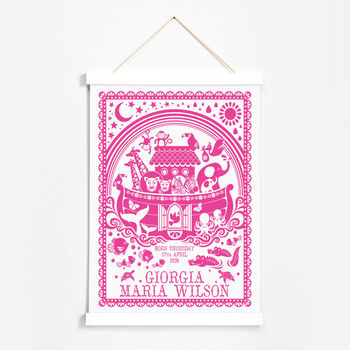 Personalised Noah's Ark Print Or Wooden Plaque, 7 of 10