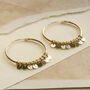 Sterling Silver Gold Plated Sequin Hoop Earrings, thumbnail 2 of 3