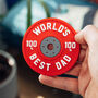 Funny Gift For Dad World's Best Dad Weight Coaster, thumbnail 1 of 6