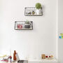 Pack Of Two Modern Floating Display Shelves Wood Beige, thumbnail 1 of 8