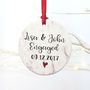 Personalised Engaged Marble Effect Hanging Decoration, thumbnail 2 of 2