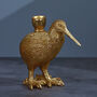 G Decor Brass Kiwi Bird Gold And Silver Candle Holders, thumbnail 4 of 5