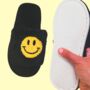 Happy Face Slippers Black, thumbnail 5 of 8